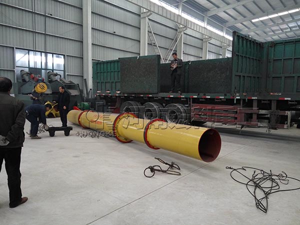 黑龍江的客戶，您采購的1.2×7m的牛糞烘干機(jī)已發(fā)出，請注意查收